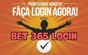 on image text 'Bet 365 Login: Pronto para Vencer? Faça Login Agora!'