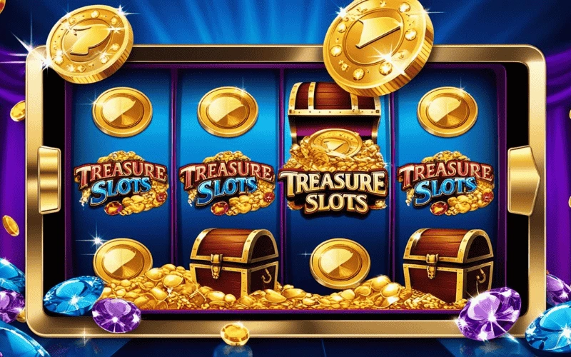 on image text 'TRASURE SLOTS'