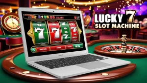 on image text 'LUCKY 7 SLOT MACHINE'