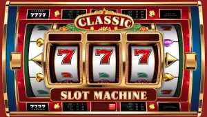 on image text 'CLASSIC 777 SLOT MACHINE'