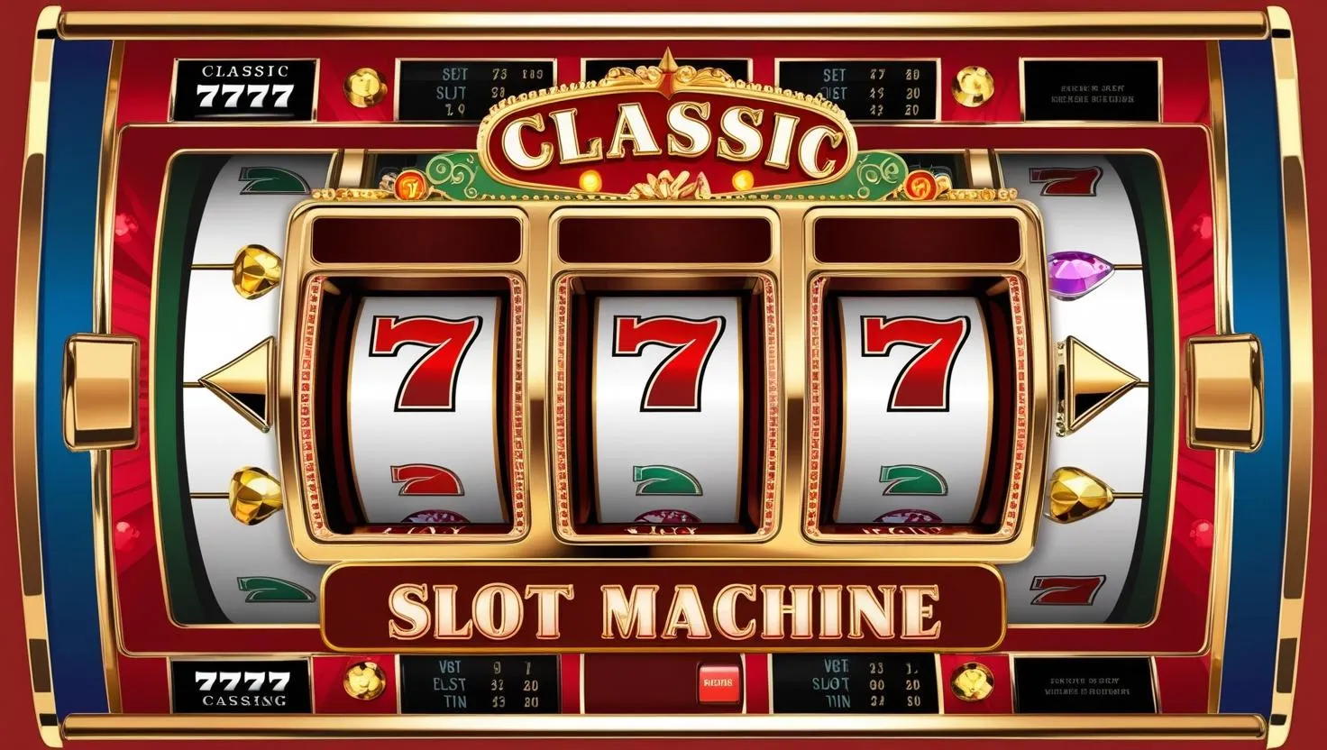 on image text 'CLASSIC 777 SLOT MACHINE'